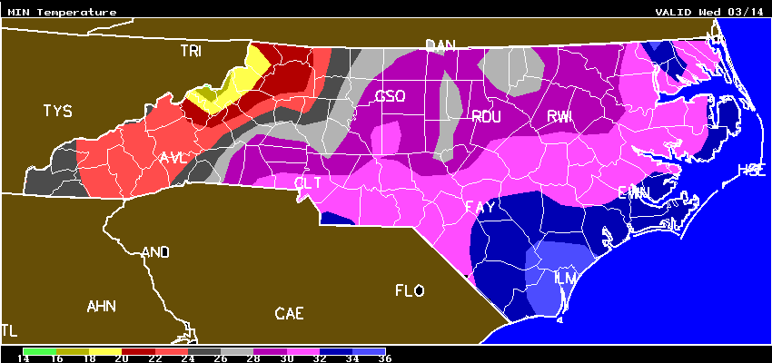 temperature forecast map