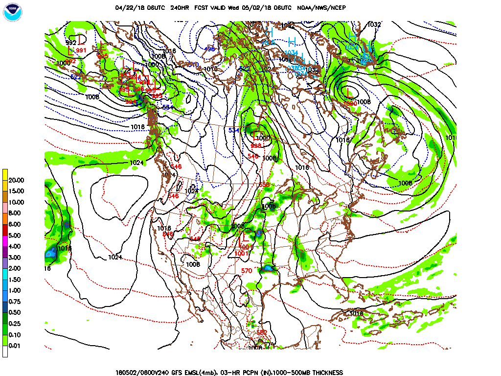 weekly forecast map
